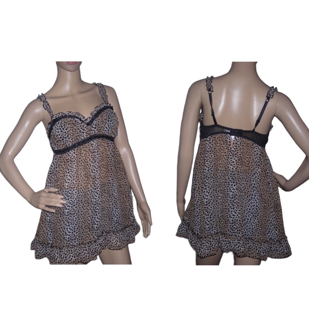 Leopard Print Lingerie Top